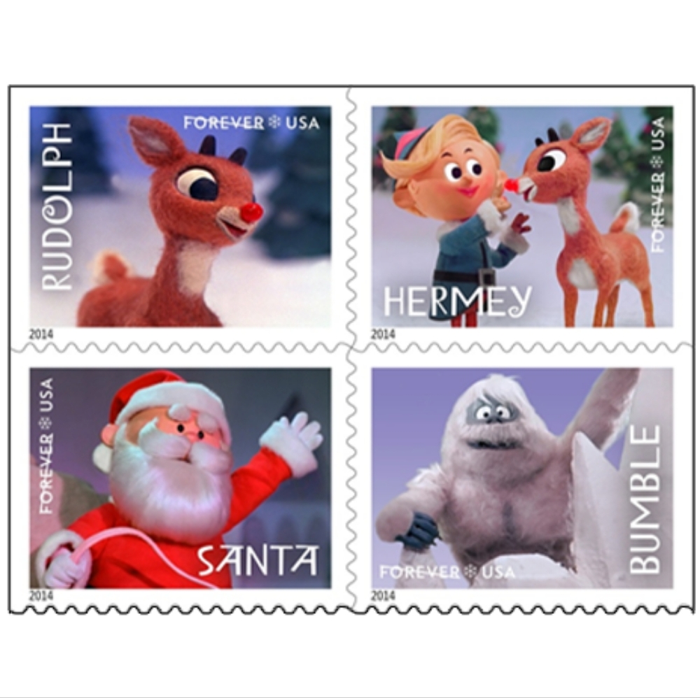 100 Rudolph Red Nosed Reindeer Forever Postage‎ Stamps US Postal USPS Xmas Cards